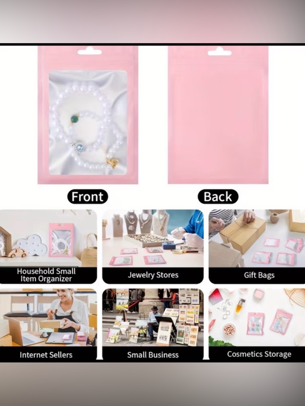 Pink Holographic Mailer Envelopes - 30pcs - Picture 5 of 5